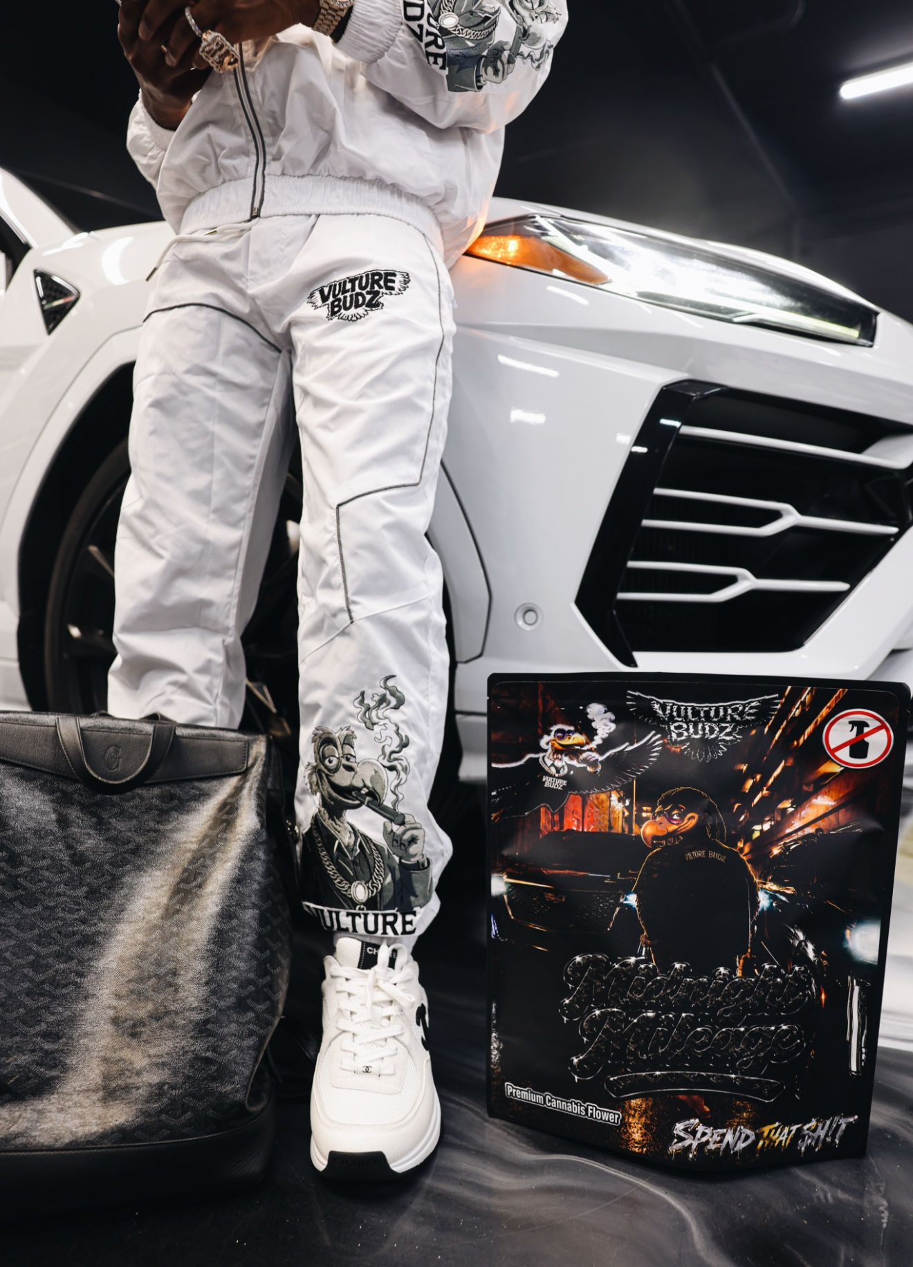 Reflective jogger set WHITE