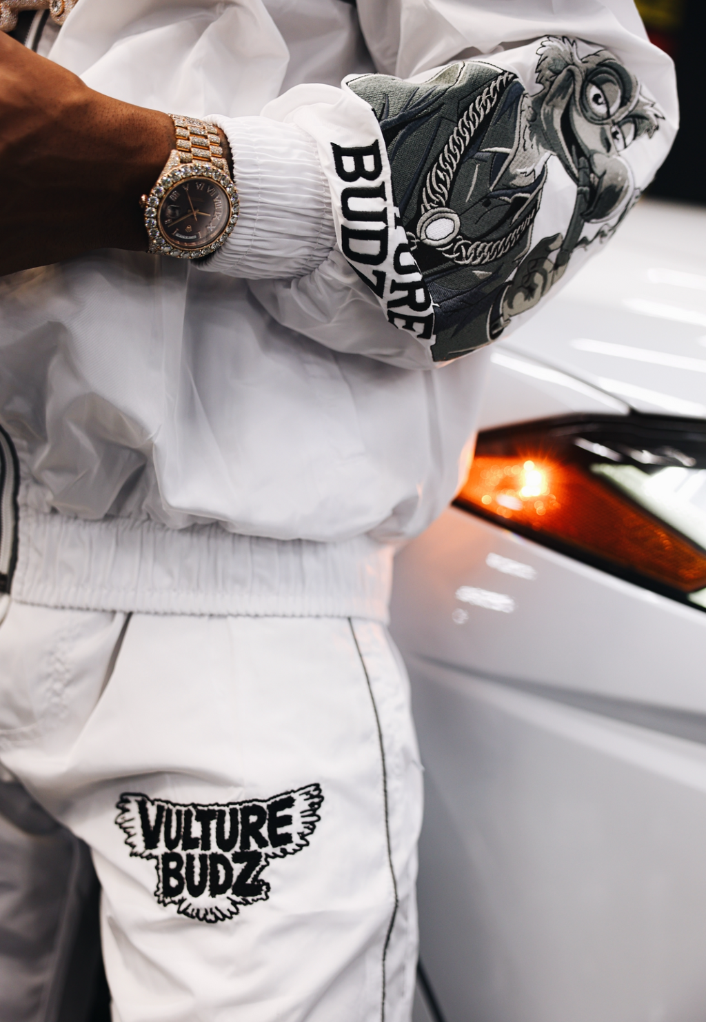 Reflective jogger set WHITE
