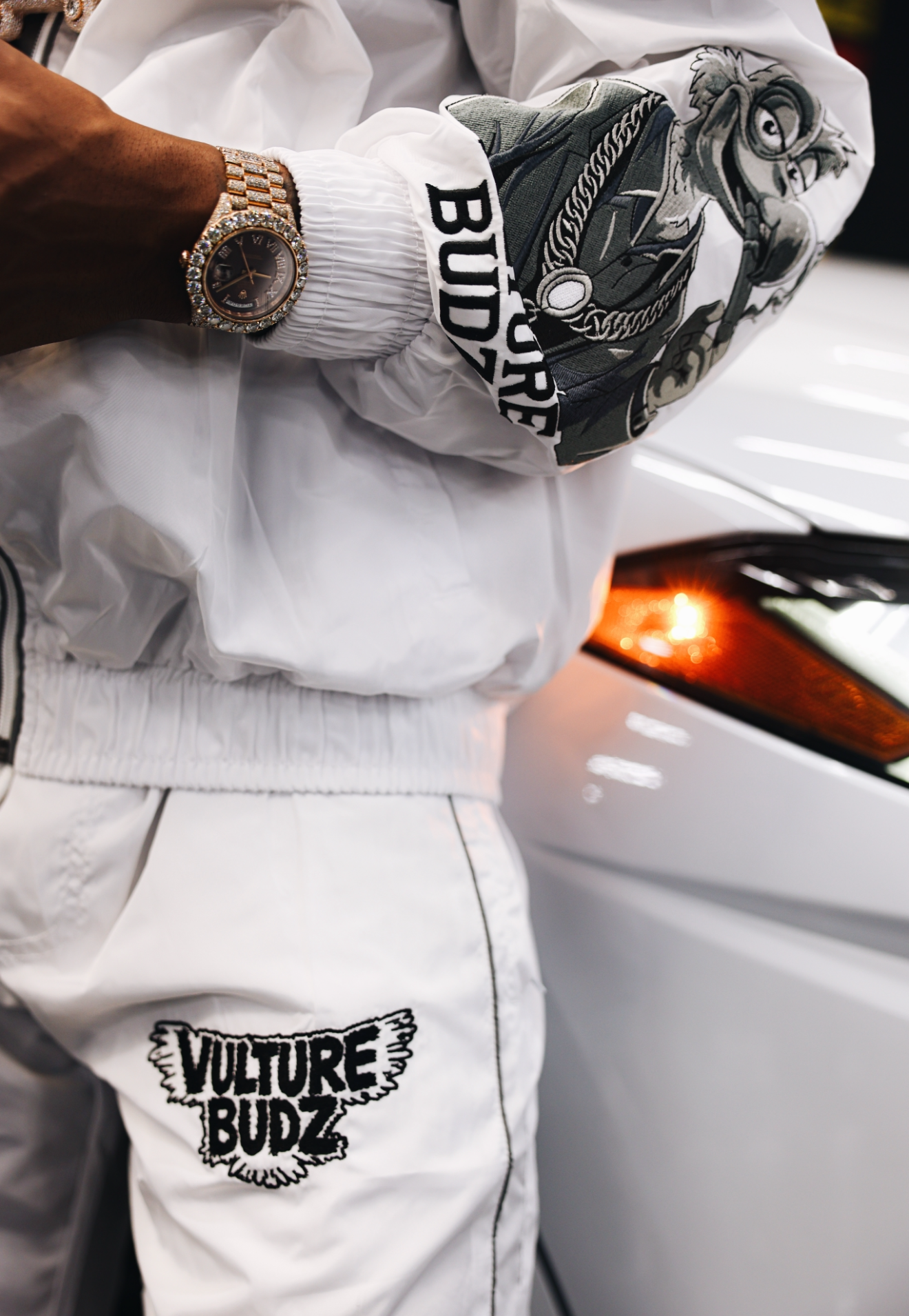 Reflective jogger set WHITE